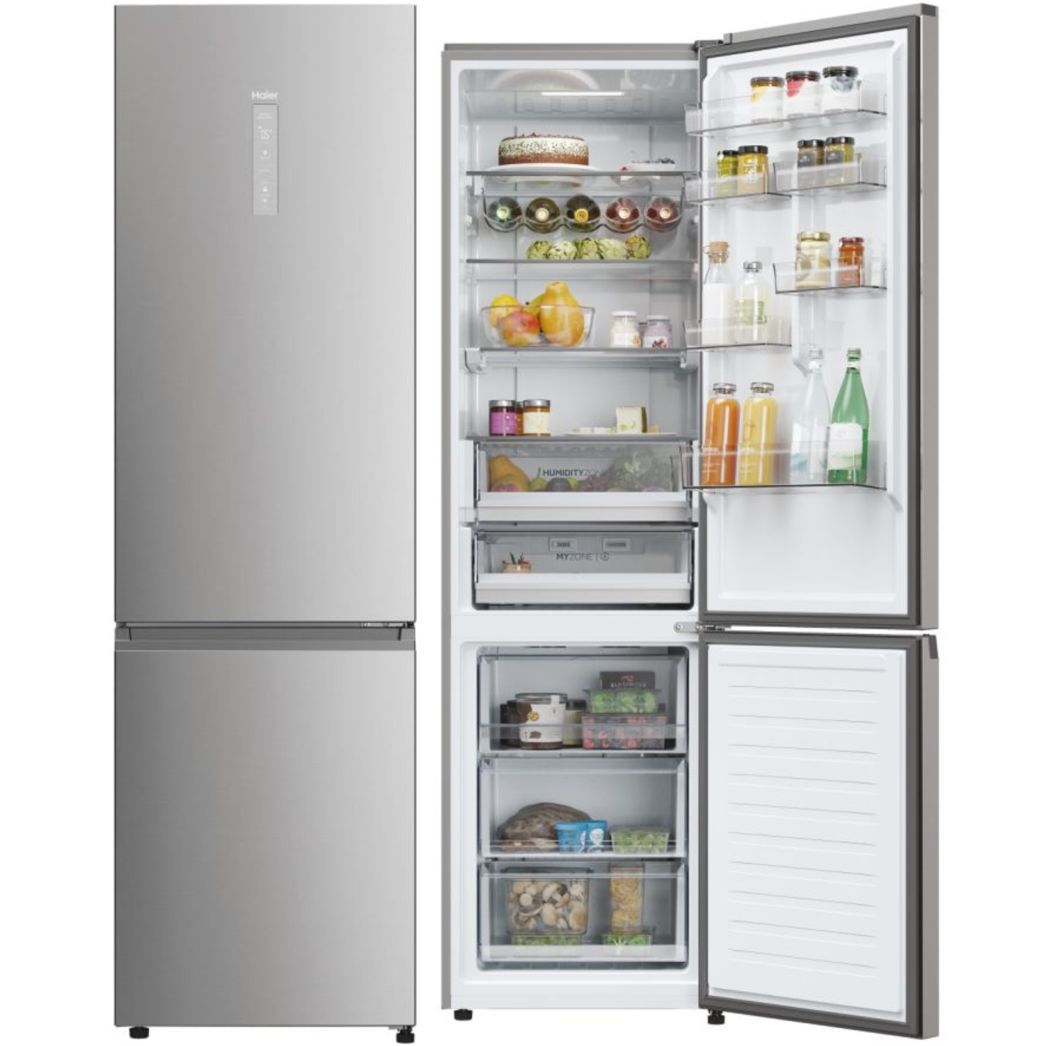 FRIGORÍFICO COMBI HAIER HDPW5620CNPK, 205x60x67, NO FROST, INOX - C